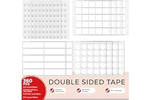 FENGNUO 360pcs Nano Double Sided Tape for Wall 0.8" Sticky Dots Mounting Putty Two Sided Adhesive Museum Putty Multi-Shape Sticky Tack No Traces - Crafts Poster Decoration Picture Hanging Crafting Party
