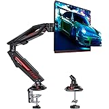 MOUNTUP Single Monitor Desk Mount - Gaming Monitor Arm Stand Mount, Adjustable Monitor Mount for 1 LCD Screen Up to 32 Inch w