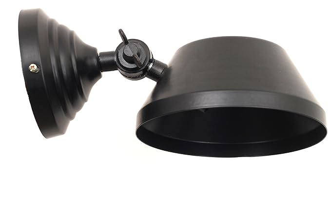 Marical Flat Head Wall Light/Task Light/Decorative Light/Spot Light, E-14 Holder, Black Matte Finish, Adjustable Head