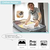 MIXC 4 Pack 100L Underbed Storage Box with Lid Large 40x20x7 in view 4