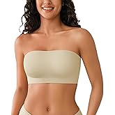 DEANGELMON Strapless Bras for Women Non-Slip Silicone Bandeau Seamless Tube Top Bralette Comfy Non Padded Stretchy Stylish