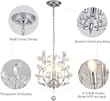 Ganeed Crystal Chandelier 3 Light K9 Silver Pendant Ceiling Light view 4