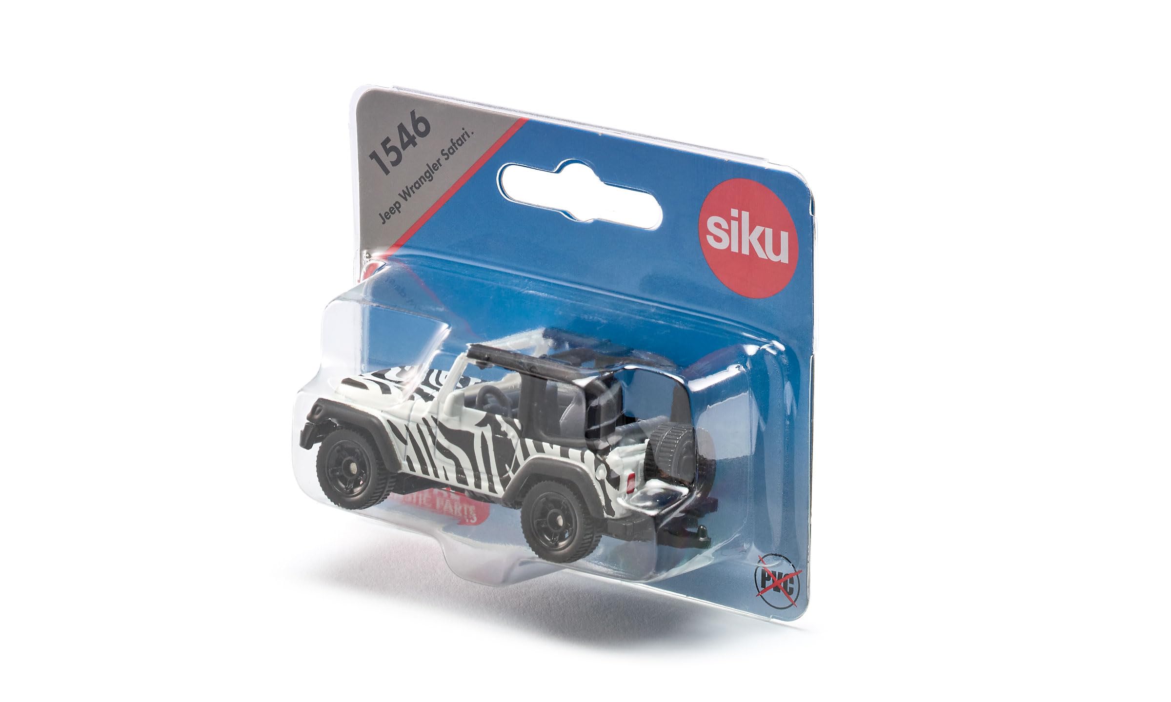 siku 1546, Jeep Wrangler Safari, Metall/Kunststoff, Schwarz/Weiß, Spielzeugauto für Kinder, Anhängerkupplung 6