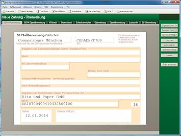 Bits Paper Bp0014 Winbankformular 5 1 Software Software Fur Bankformular Management Auch Fur Sepa Uberweisungen Sepa Verrechnungsschecks Und Weiter Sepa Bankformulare Amazon De Burobedarf Schreibwaren