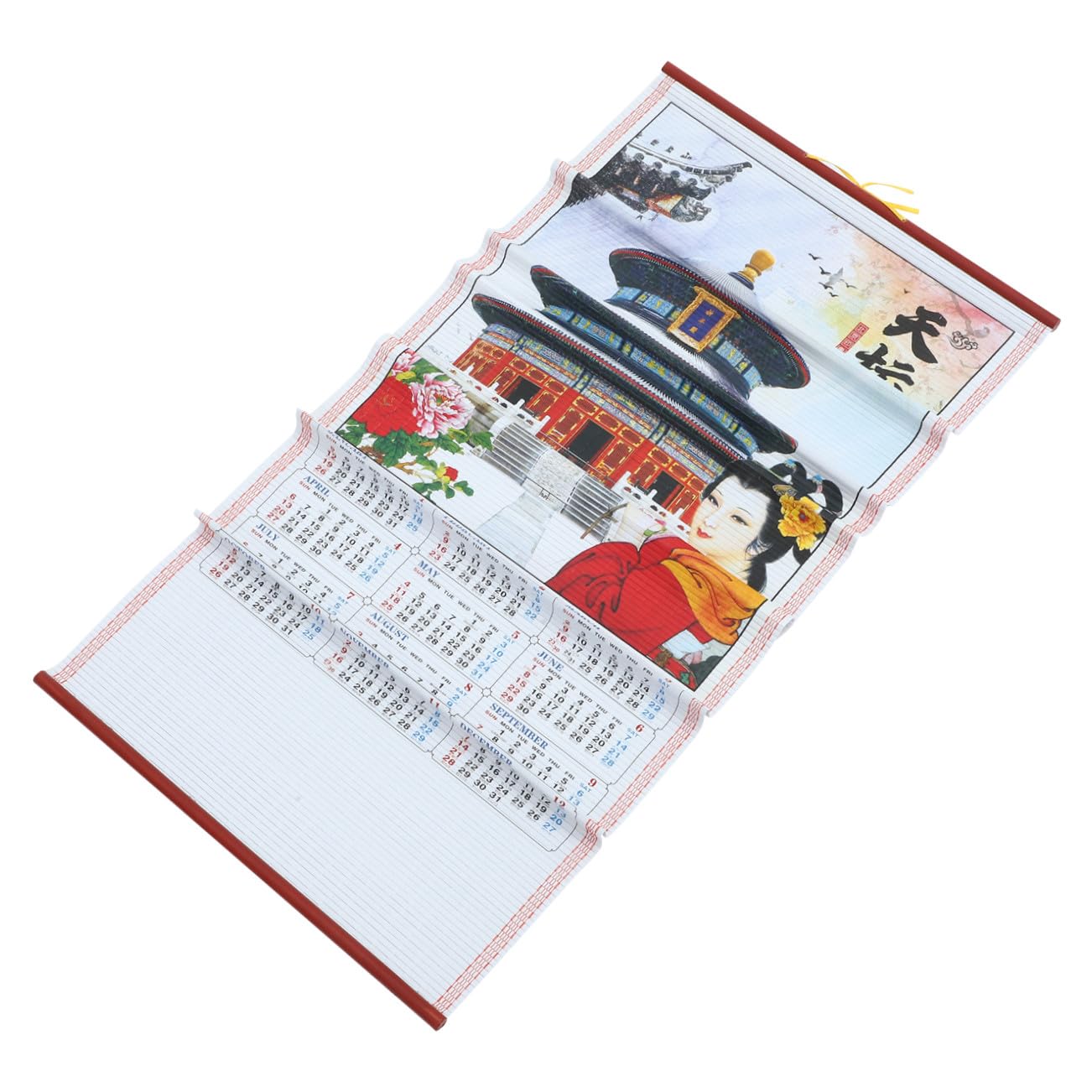 STOBOK 2025 Wall Calendars Chinese Lunar Year of The Snake Wall Scroll Calendar 2025 New Years Feng Shui Calendar Zodiac Chinese Hanging Scroll for Home Office Decor