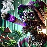 KTHOFCY 5D DIY Diamond Painting Kits for Adults, Halloween Skeleton Man Full Drill Embroidery Cross Stitch Crystal Rhinestone Paintings Pictures Arts Wall Decor Painting Dots Kits 13.7X13.7inch