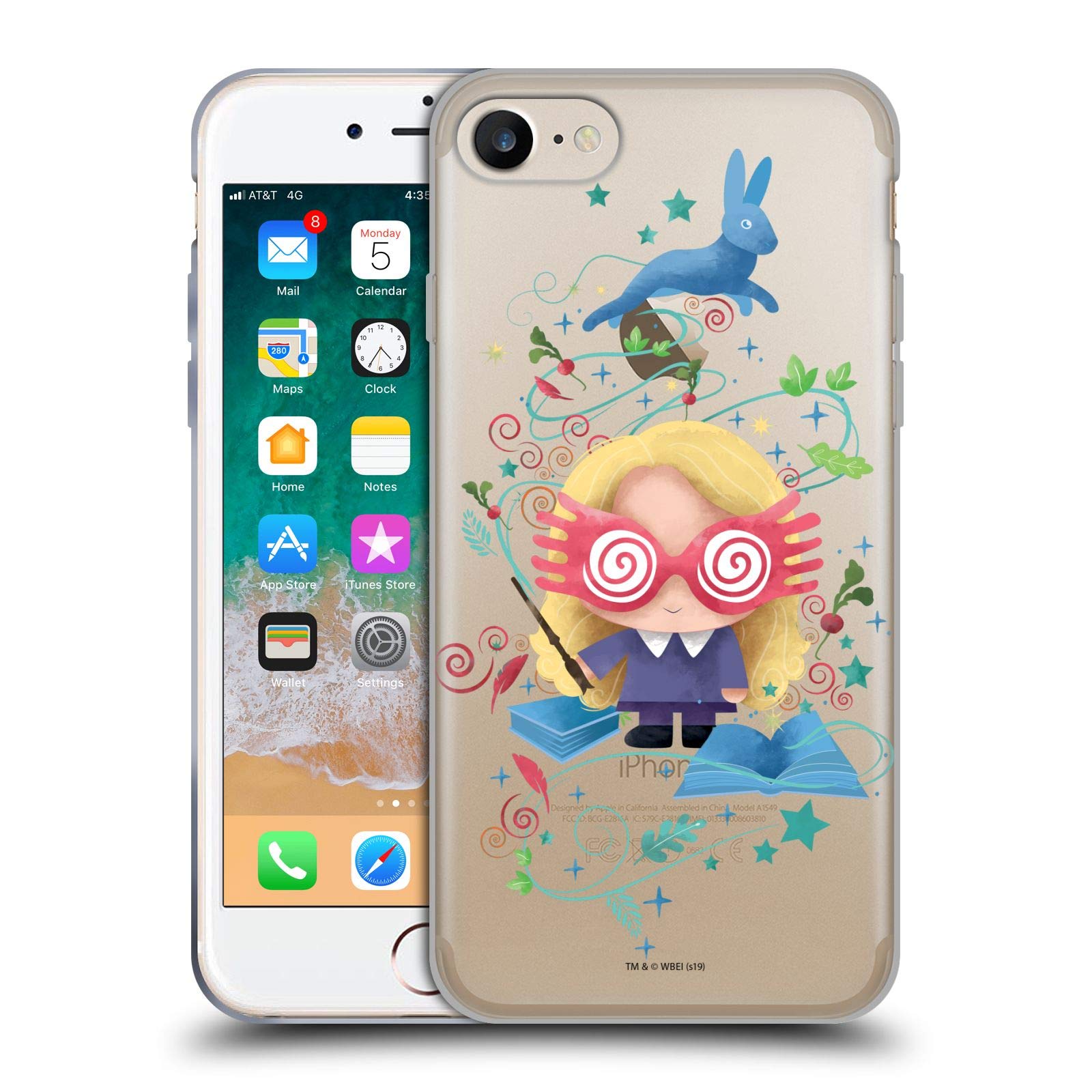 Head Case Designs Officially Licensed Harry Potter Luna Lovegood Deathly Hallows II Gel Case [Military Grade] Compatible with Apple iPhone 7/8 / SE 2020 & 2022 and Compatible with MagSafe