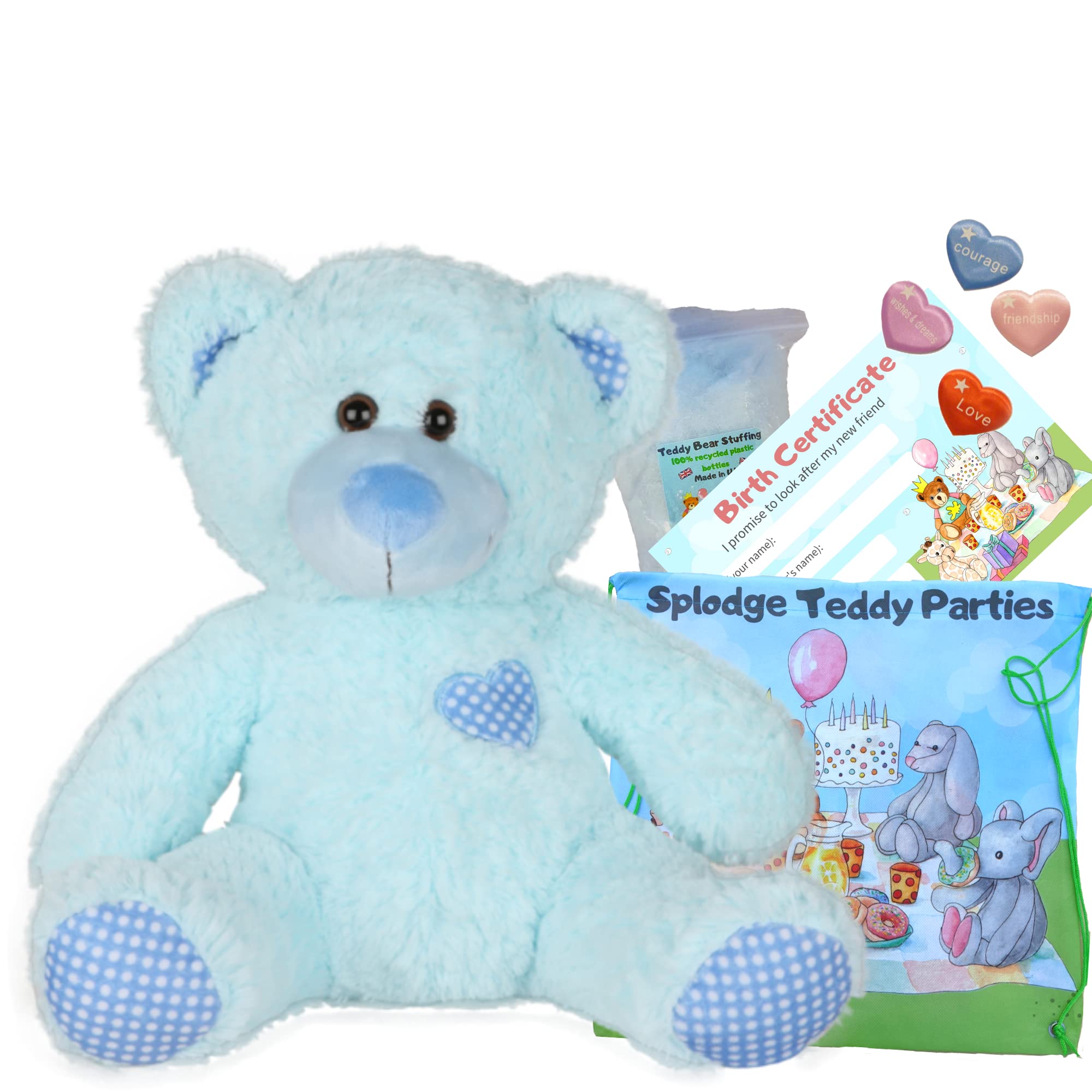 Blue Bear Plush Soft Toy - 16 inch / 40cm - Build your own Teddy Bear Making Kit