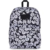 JanSport Superbreak Backpack - Durable, Lightweight Premium Backpack, Punk Pansies Black