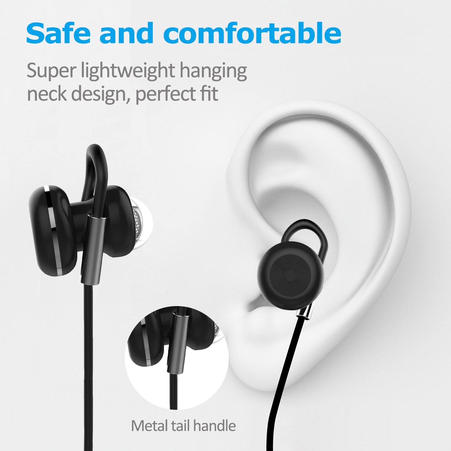 LOBKIN Sport Bluetooth 4.1 Headset Earphone CVC 6.0 Noise Cancelling Magnetic Headphone for Gym Running ,Cycling 8 Hours playtime