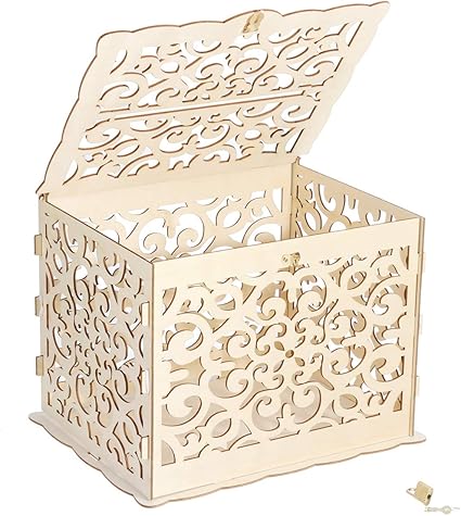 AVANI EXCHANGE DIY Bauhinia Caja de Tarjeta de Boda de Madera ...