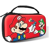 Xcitifun Carrying Case Designed for Nintendo Switch for Kids Girls Boys Cute Kawaii Travel Carry Bag for Switch / Lite / OLED 10 Game Cartridge Switch Protective Cover Carrying Cases - Red Brother