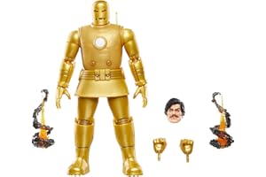 Marvel Legends Series Iron Man (Model 01 - Gold), Iron Man Comics Collectible 6-Inch Action Figure, Retro-Inspired Blister Card