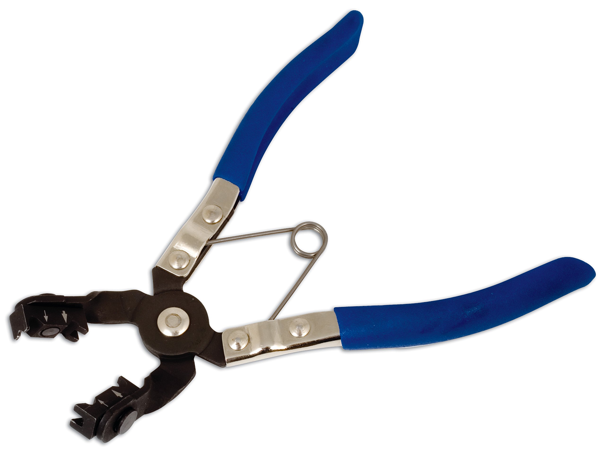 Laser 4231 Hose Clamp Pliers - Angled, Swivel Jaws,Blue