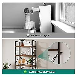 YITAHOME 5 Tiers Bookshelf, Artsy Modern