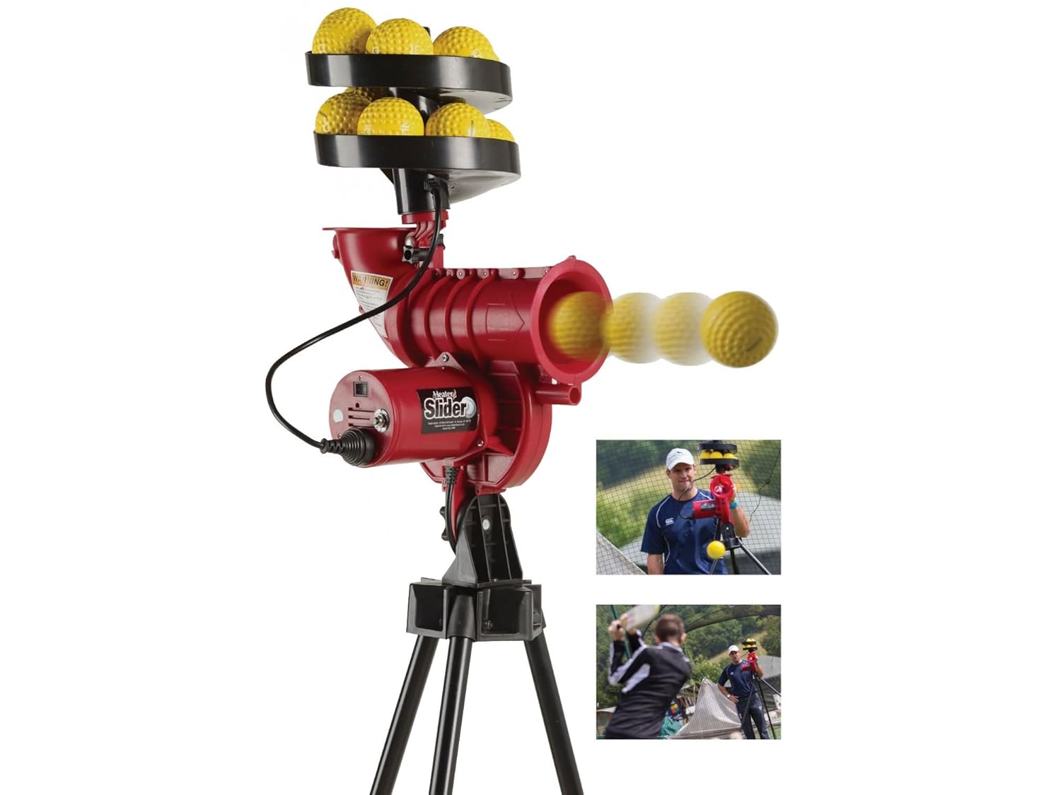 Heater Slider Plus Cricket Bowling Machine (includes 13 balls) For