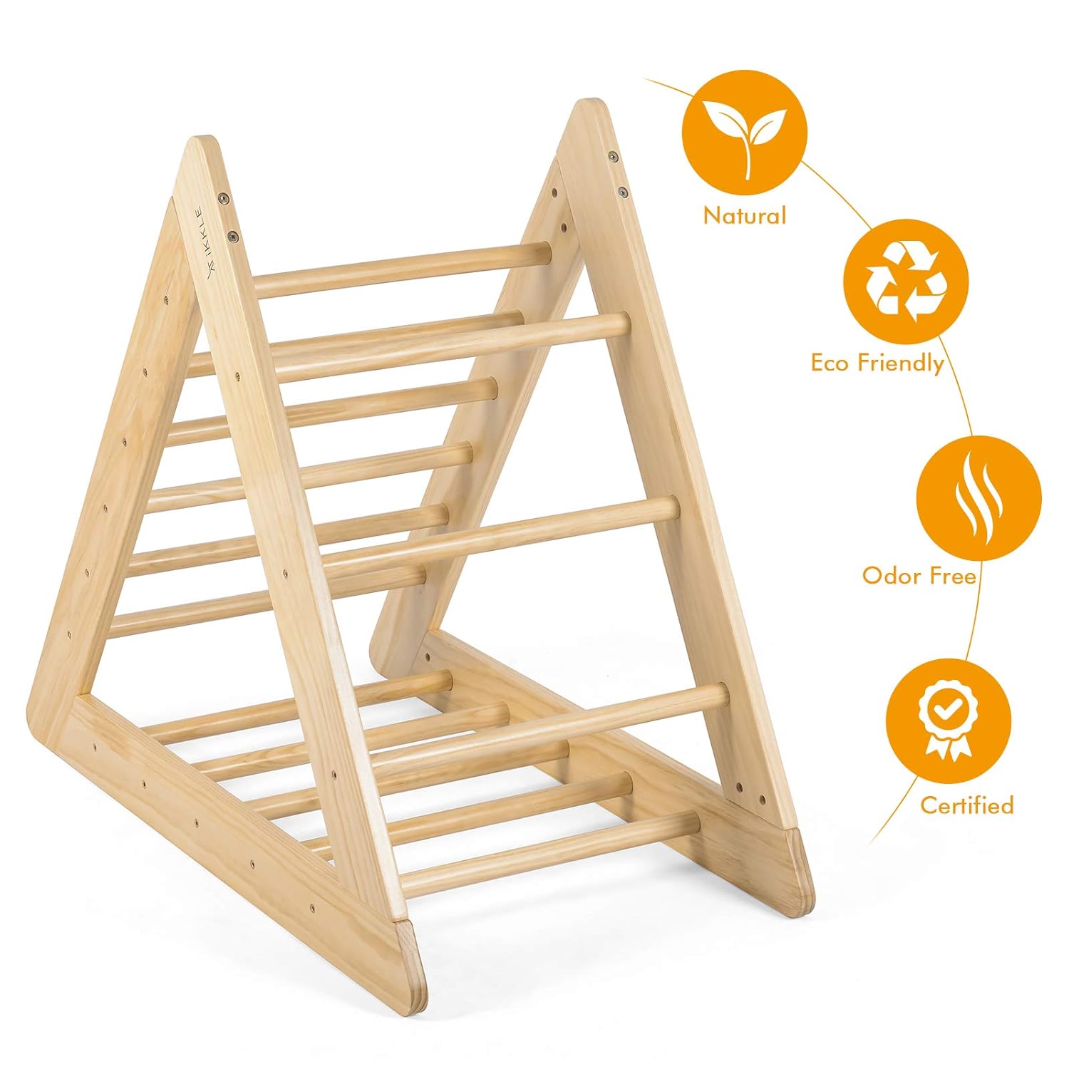 Ikkle Climbing Pikler Triangle Indoor Climbing Toys Wooden Gym Playground Climber Ladder for Toddlers Kids and Children Preschoolers Age 1 3+ : Baby