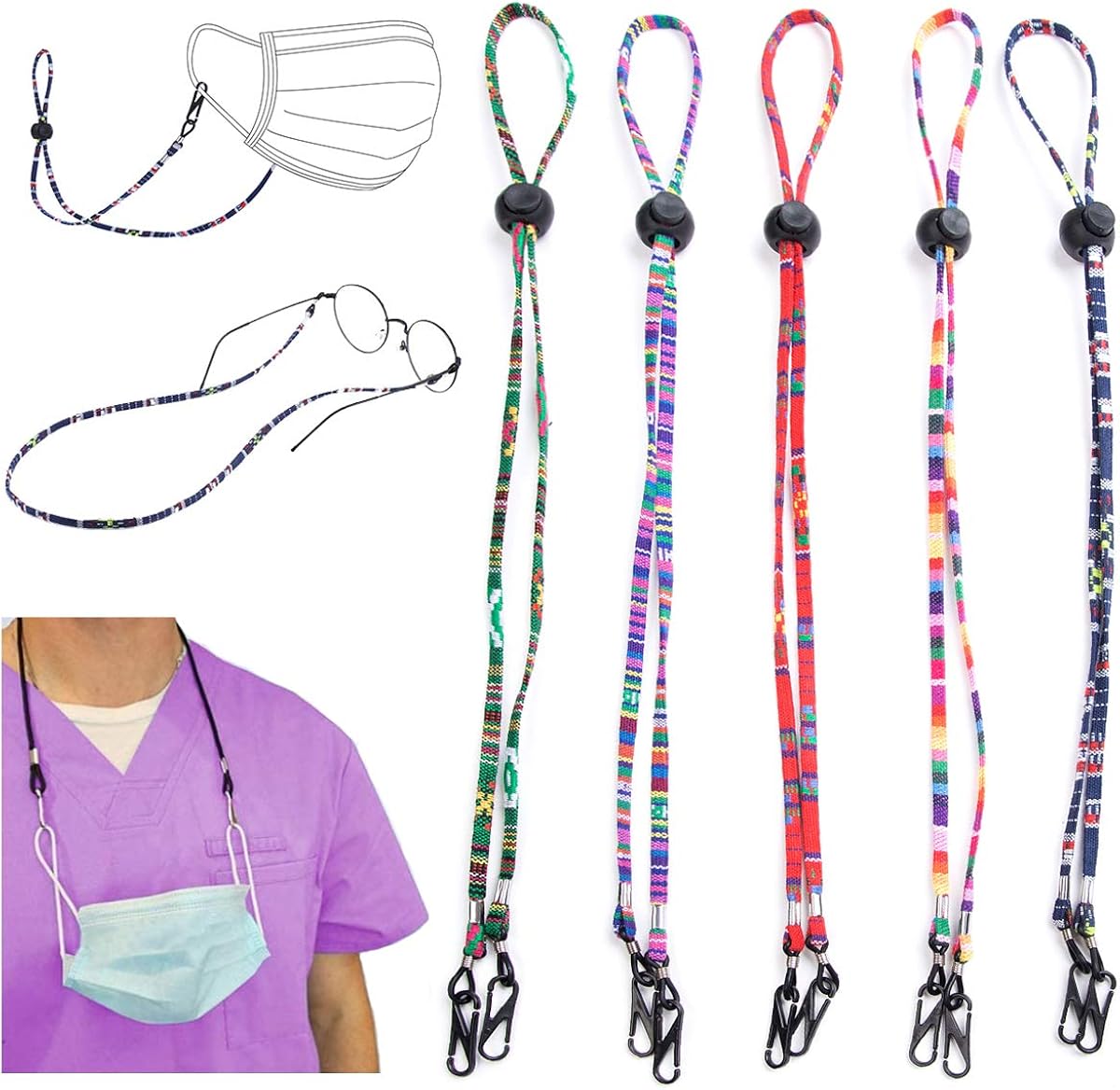 REDESS Multifunction Mask Glasses Lanyard Unisex Mask Strap, Anti-lost Mask Leash, Suitable for men, women, children, elderly. at  Women’s Clothing store