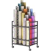 Blueprint Storage Rack, Blueprint Holder with Wheels, Used for Storing Blueprint/Carpet/Map/Poster/Architectural Construction Plan, 20 Slots(3.2" x 3.2"), Silent Wheel for Home, Office, School(Black)