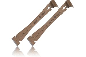 Spec Ops Tools 9.5" Trim Bar, Pry Bar, High Carbon Spring Steel, Built in Ruler and Pry Bar, Beveled Edges, Nail Puller, 3% Donated to Veterans, 2- Pack