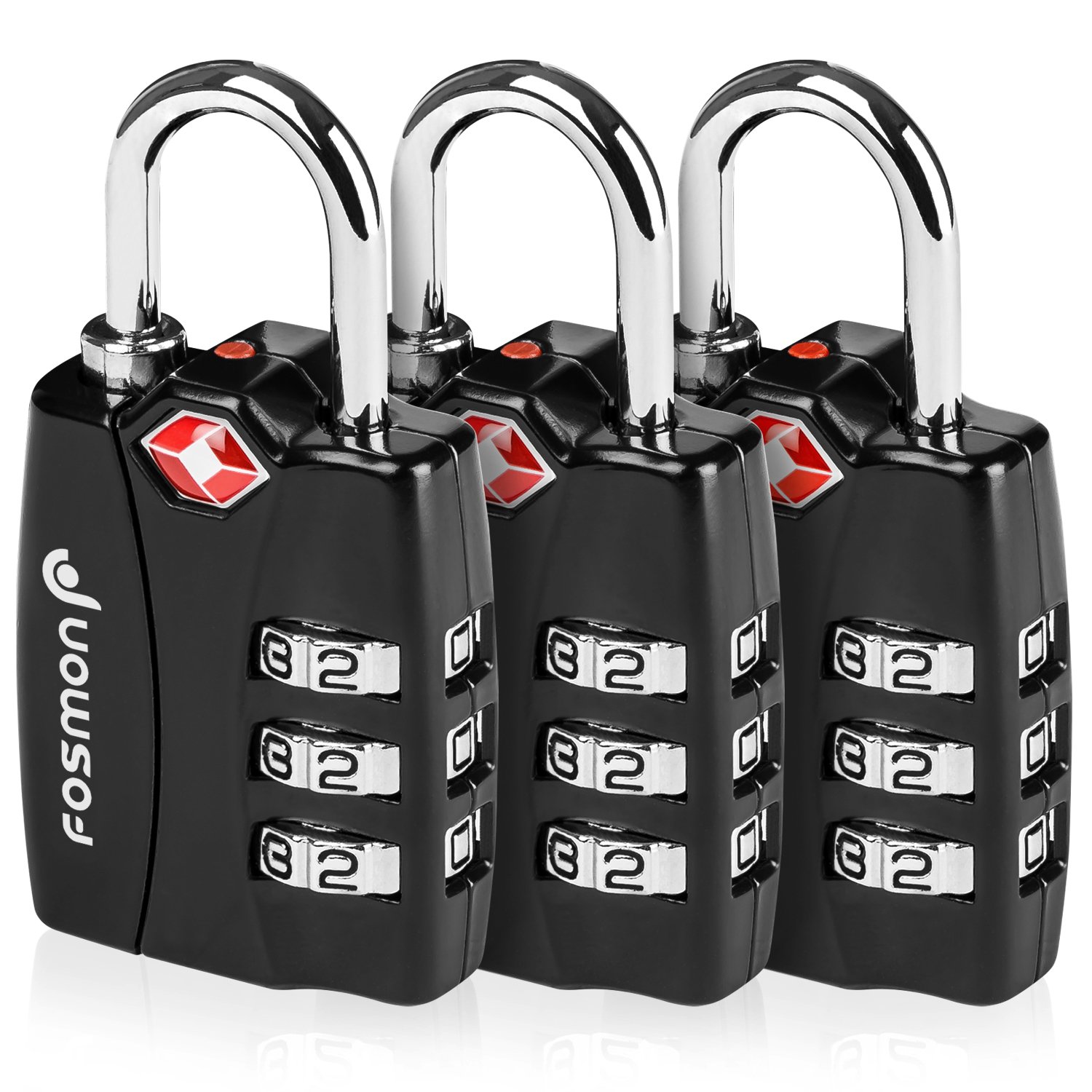 Cadenas à Code Fosmon Avec Câble TSA - Sécurité Valises, Vélo, Casiers
