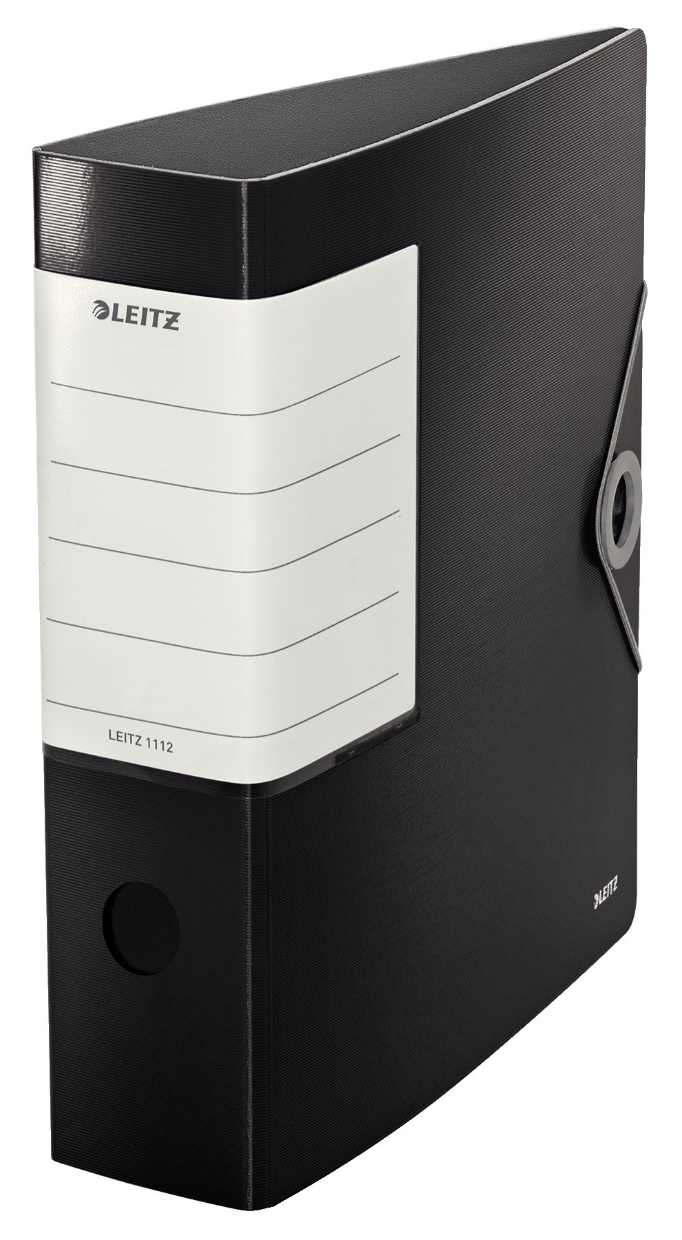 Leitz Lever Arch File, Black, A4, 82mm Width, Elastic Fastening, Light polyfoam, 11120095