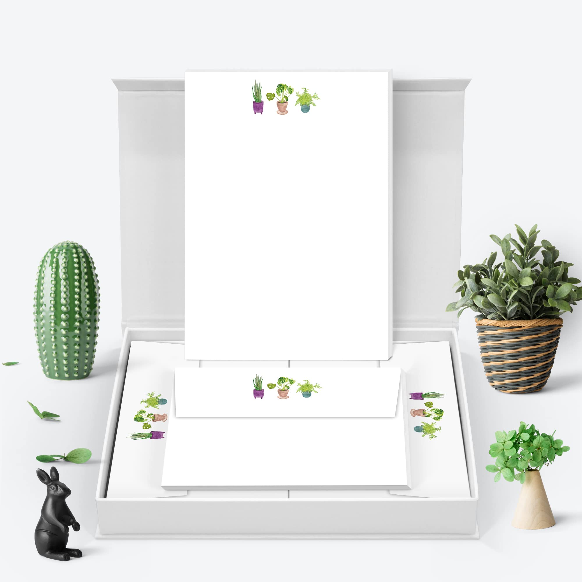 Me Loovely House Plants Letter Writing Paper and Envelopes Set A5 Size Stationery Papers Writing Supplies for School Home & Office | Christmas Gifts (Pack of 20)