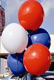 thumbnail interactive-video image 1 of Helium-Free Replacement Balloons For Reusable Balloon Kits – 20" Patriotic Red, White, Blue – PVC Vinyl, Carbowz 1 of 6