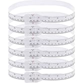 HARFINGTON 6Pcs Head Circumference Tape 24"(60cm) Flat Plastic Measuring Rule Measure for Child Head Arm Circumference, White