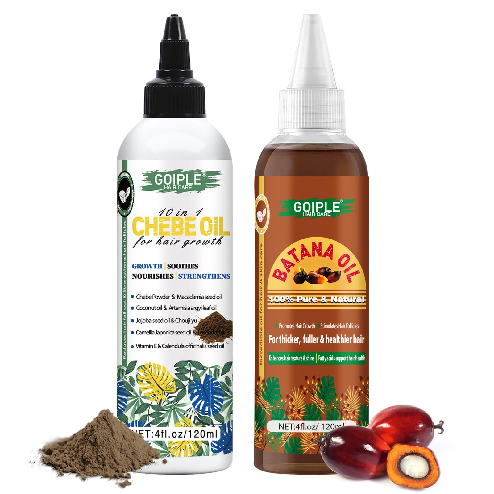 Batana Hair Oil for Healthy & Damaged Hair Repair, Organic Chebe Oil Moisturizer for Scalp Growth