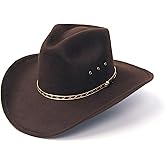 Western Express Felt Finish Cowboy Hat - Pinch Front Style with Gold Band | Cowboy & Cowgirl Hats for Men & Women