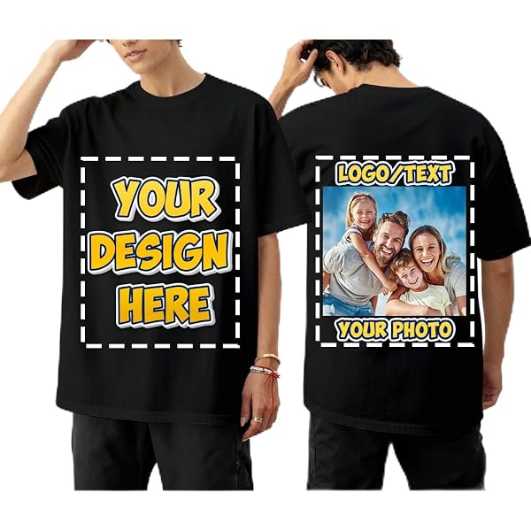 COOZEBRA Custom T-Shirt - Personalized With Your Photo, Text, Or Image For Men & Women - View #3