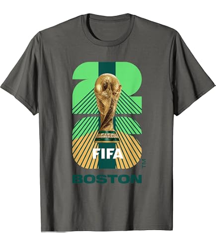 FIFA World Cup 26 Boston Tシャツ Lサイズ Amazon.com: FIFA World CUP26 Boston Trophy Color T-Shirt