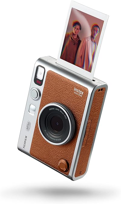 instax mini EVO Hybrid Camera and Smartphone Printer Brown