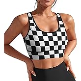 Muishi Sports Bras for Women with Removable Pads Yoga Crop Tank Tops Fitness Exercise Workout Running Top