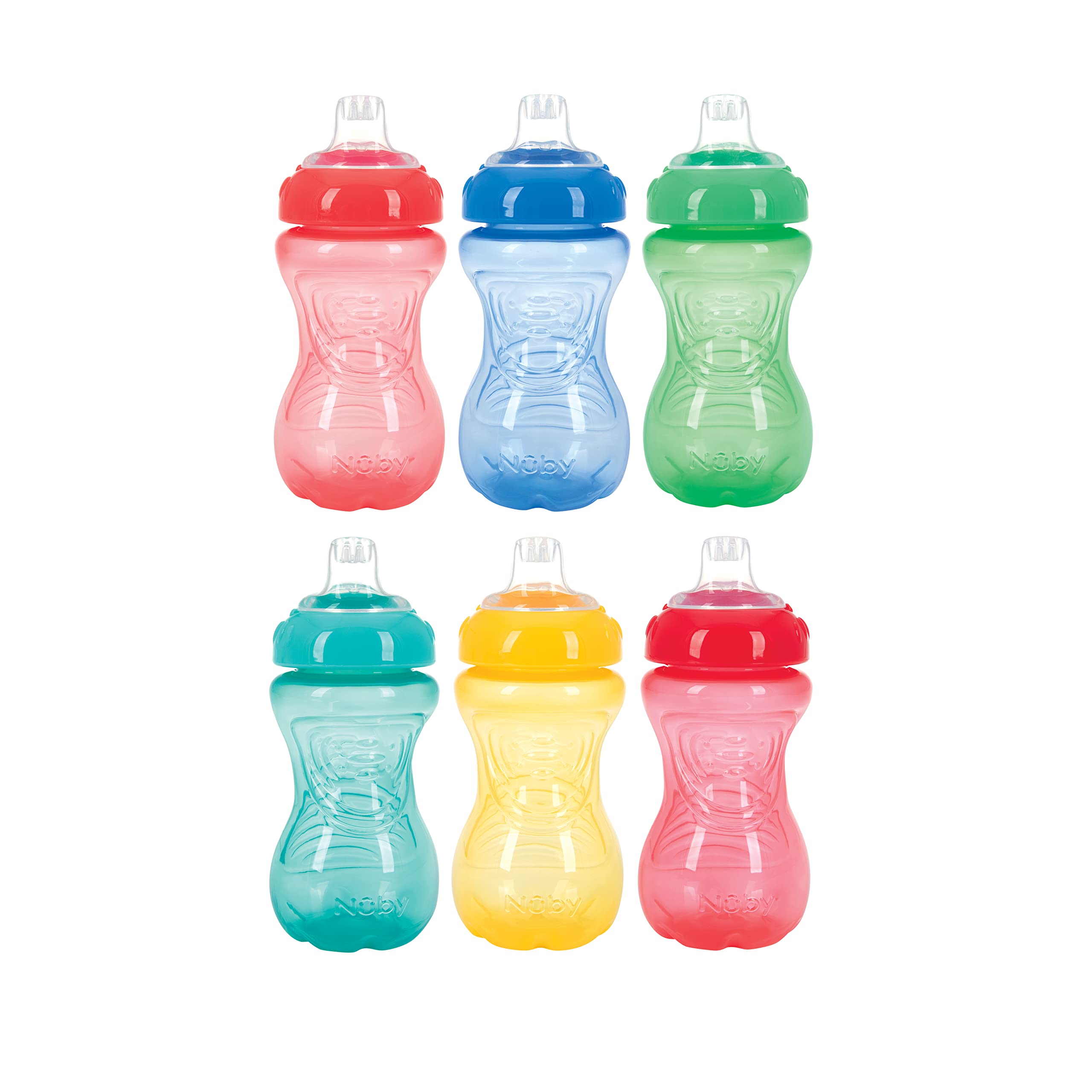 Nuby Easy Grip Cup Polypropylene ID9648 295 ml with Leak-Proof Drinking Kmun Dstck Silicone