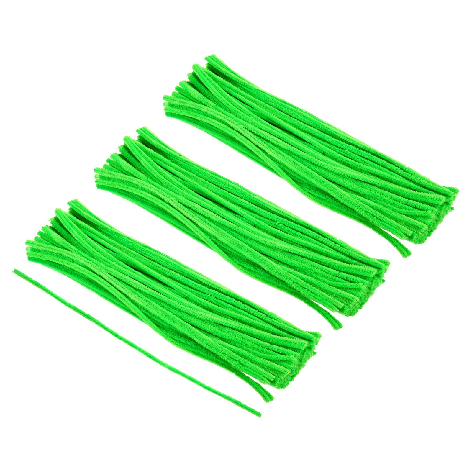 PATIKIL 30CM/12Inch Pipe Cleaners, 300 Pack Flexible Chenille Stems for DIY Art Creative Crafts Party Decorations Handicrafts Handwork, Spring Green
