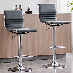 DM Furniture Swivel Bar Stools with Back Set of 4