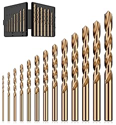 MACXCOIP Cobalt Drill Bit Set, 13Pcs M35 High Speed