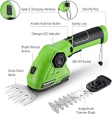 WORKPRO 2 in 1 Cordless Hedge Trimmer & Grass Shear 7.2V 2000mAh Battery view 3