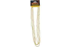 Metallic Gold Party Bead Necklaces, 4ct