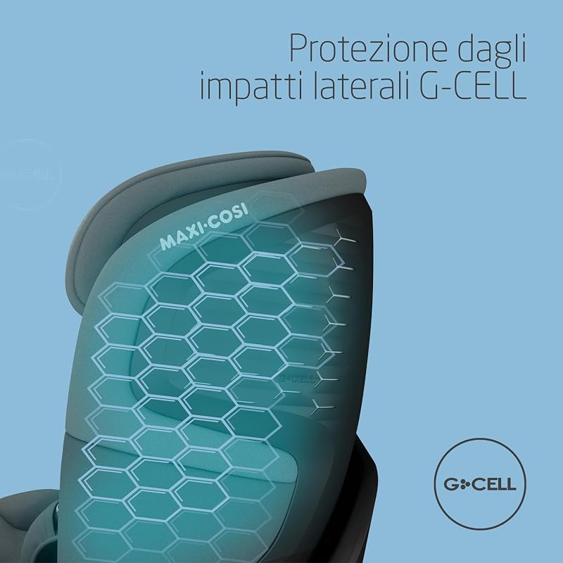 Emerald 360 S i-Size, Seggiolino auto girevole 360, 0-12 anni (40-150 cm), Seggiolino auto neonato, 4 posizioni reclinate, Protezione dagli impatti laterali G-CELL, Tonal Graphite