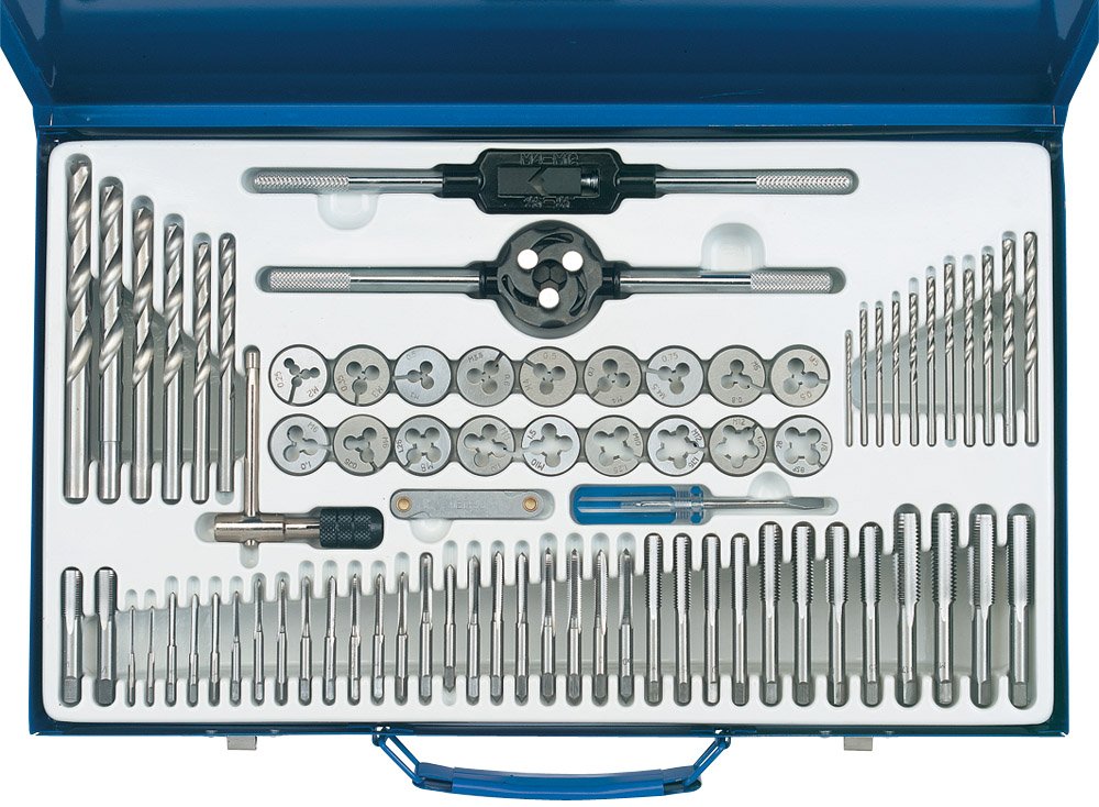 Draper 79205 Combination Tap and Die Set Metric and BSP (75 Pieces)