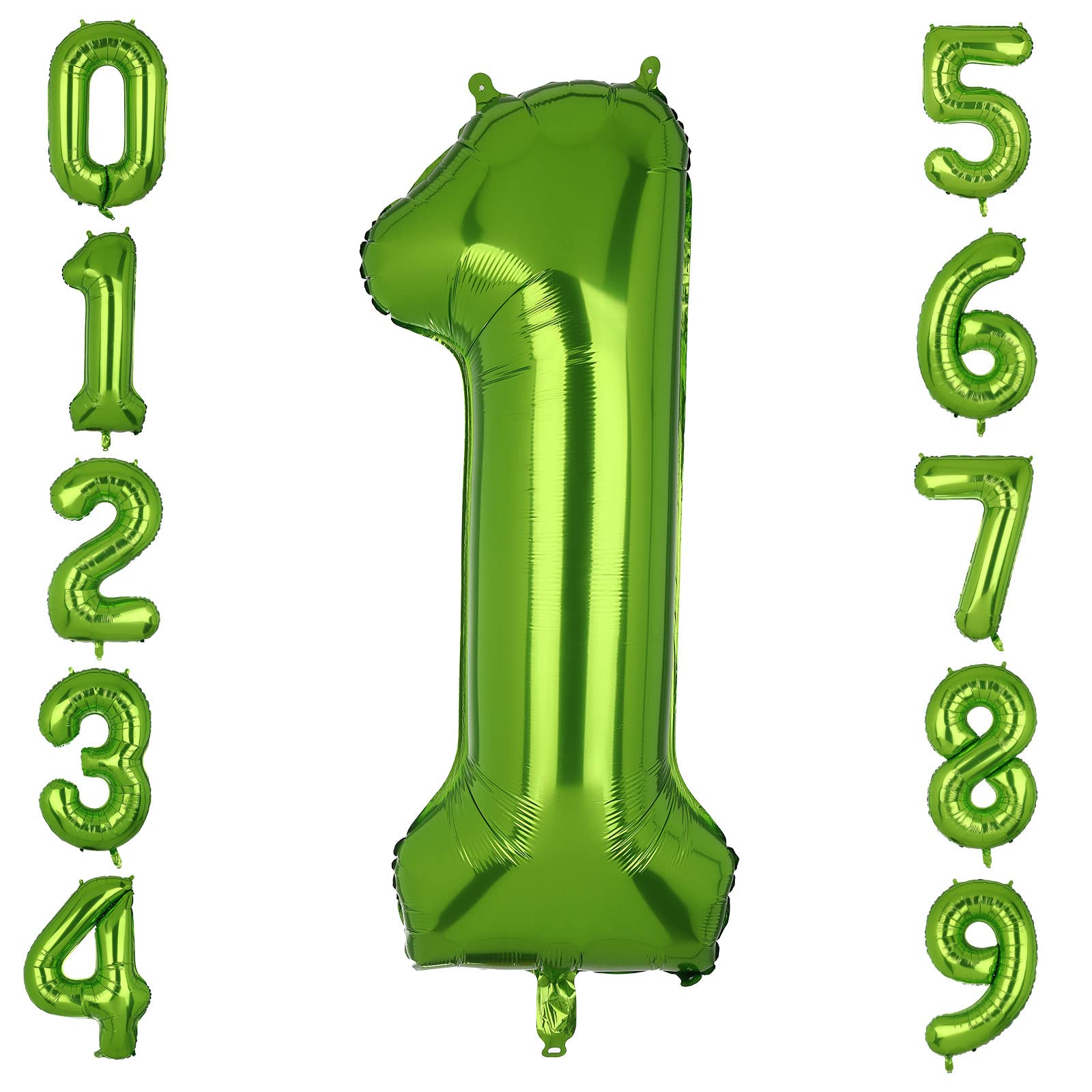 Large Foil Green Number 1 Balloons Big Mylar Helium Balloon Birthdays Party Decorations Supplies 40 Inch