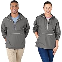 SPORT-TEK Unisex Packable Anorak | Hooded Lightweight Rain Jacket