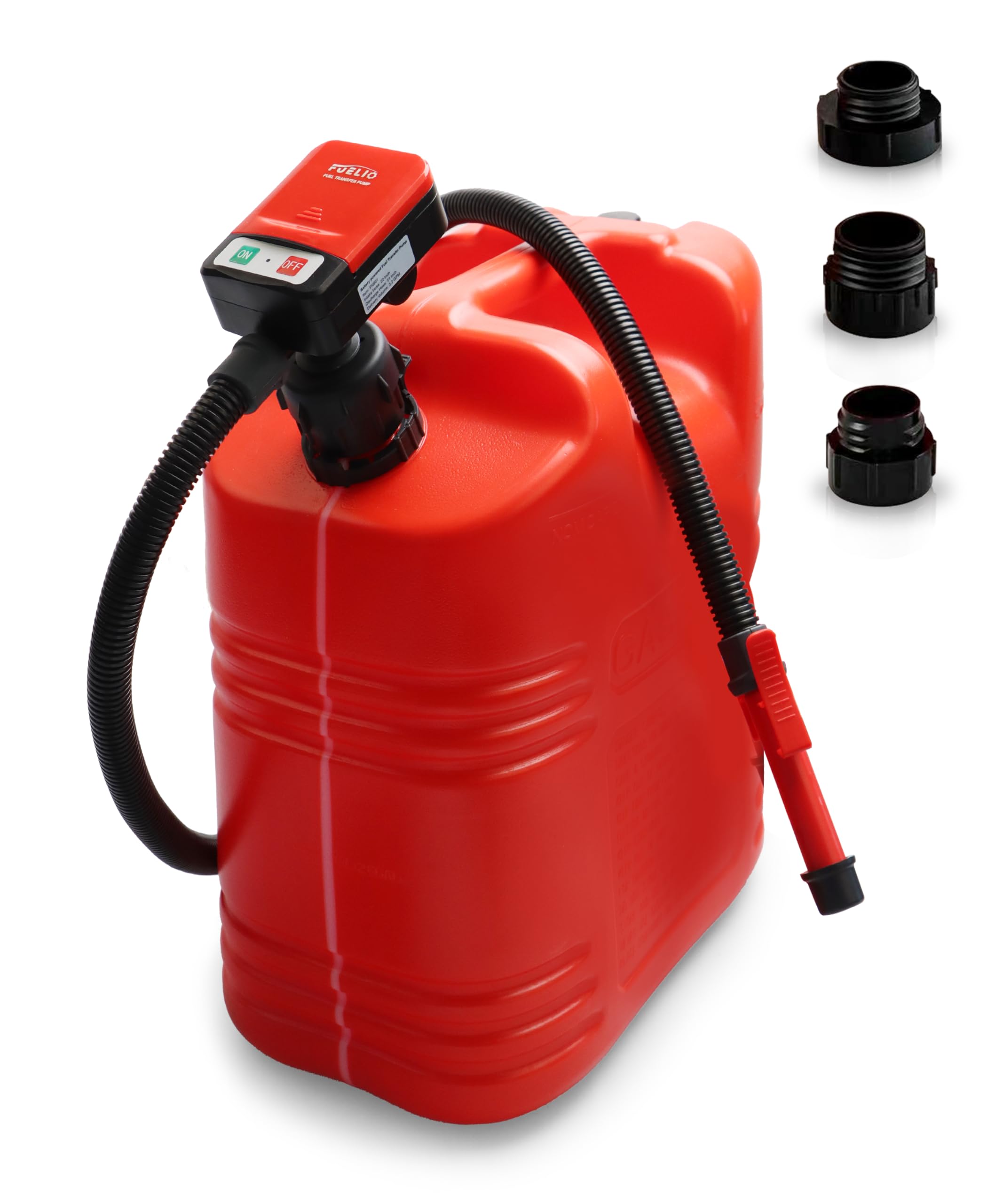 Photo 1 of FUELIO Fuel Transfer Pump Battery Powered Gas Pump For 5 Gallon Gas Can, 3.2GPM, Auto-Stop Nozzle, 51 IN Long Hose, GAS CAN NOT INCLUDED