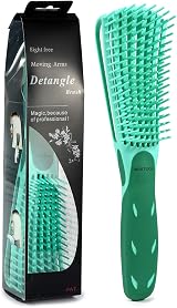 BESTOOL Detangle Hair Brush for Black Natural Hair Curly 3/4abc Texture Green