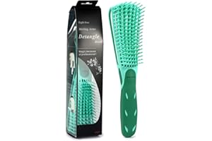 BESTOOL Detangling Brush for Black Natural Hair, Curly Hair Afro 3/4abc Texture - Faster and Easier Detangle Wet or Dry With No Pain (Green)