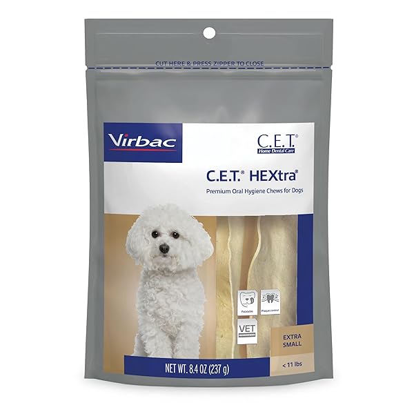 VIRBAC CET HEXTRA PREMIUM ORAL HYGEINE FOR DOGS, UNDER 11 LBS(PACK OF 1)