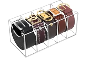 ANTEISI Belt organizer,5-Compartment,belt organizer for drawer,Display Case for Tie and Bow Tie,Suitable gifts for family and